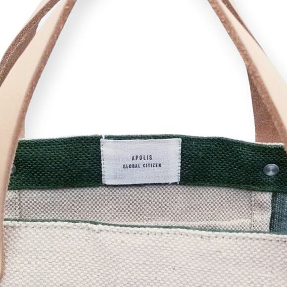 Apolis East West Original Petite Market Bag Green Jute XXV 25 Global Citizen - Picture 4 of 7